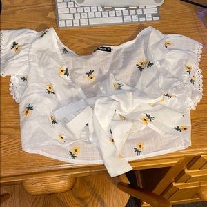 sunflower crop top